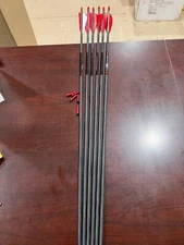 6 PSE ARCHERY RADIAL X WEAVE STL HUNTER 200 Arrows, Traditional Feathers