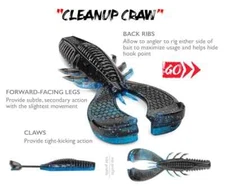 Rapala CrushCity Cleanup Craw 9cm Soft Lures Pike Perch Chub Bass Sea Fishing