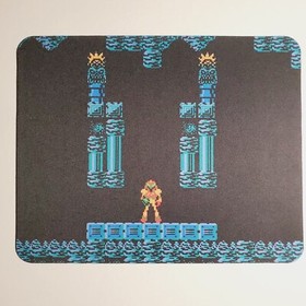 Metroid mousepad +  tapestry Samus Aran banner wall flag retro Nes game room