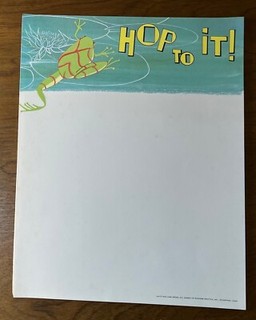 vintage 1960s 1970s novelty stationary letterhead paper "Hop To It!"