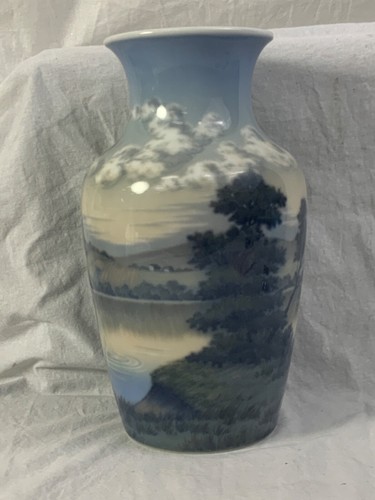 Dahl Jensen Limited Hand Crafted Vase By Arthur Boesen - Lake 2/43 - Picture 7 of 13