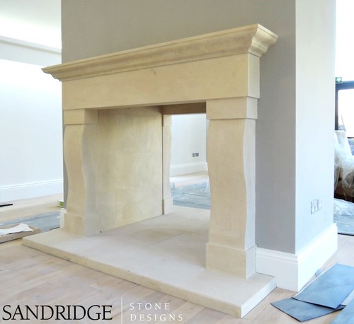 Bath stone limestone fireplace. Fire surround. Hand carved. - Picture 2 of 7