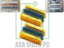 2600 pcs 130 Values 1/4W 0.25W  1ohm 3M Resistor Resistors Kit Assortment Set
