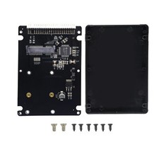 MSATA Mini PCI-E SSD to 2.5 Inch IDE 44Pin Enclosure Adapter Black for Notebo...