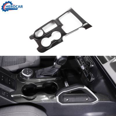 Carbon Fiber Center Console Gear Shift Cup Holder Panel Trim For Ford Bronco 21+