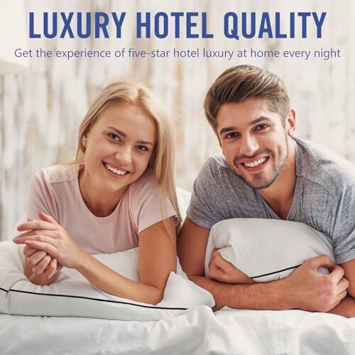 Hotel Collection Bed Pillows for Sleeping 2 Pack Standard Standard (Pack of 2) - Picture 6 of 7