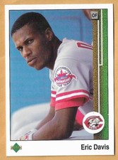 ERIC DAVIS CINCINNATI REDS #410 - UPPER DECK NM-MT 1989