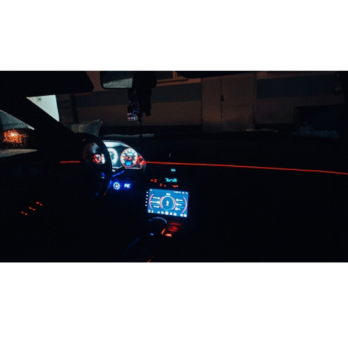 5MRed LED Car Interior Decor Atmosphere Wire Strip Light Lamp Auto