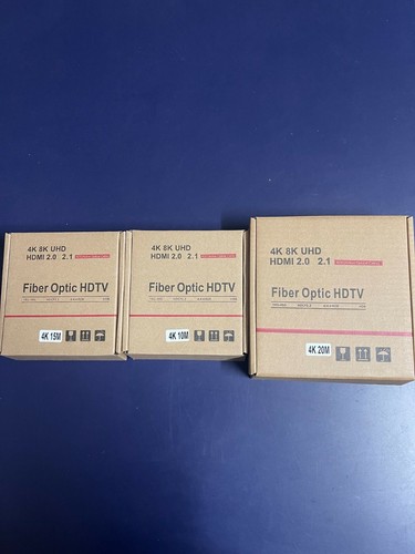 10m 4K 8K UHD HDMI 2.0 2.1 Fibre Optic HDTV Cable Slim and Flexible - Picture 3 of 3