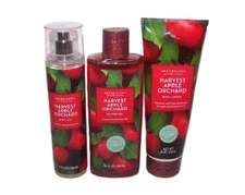3 Harvest Orchard Apple Body Cream, Shower Gel, Mist Scentworx by Slatkin Set