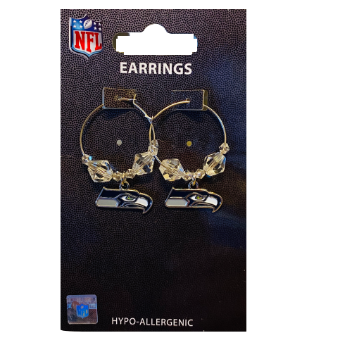 Seattle Seahawks Dangle Earrings NFL - Picture 1 of 1