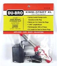 DU-BRO EXTRA LONG KWIK-START GLO-PLUG IGNITOR WITH WALL CHARGER ( CAT. # 668 )