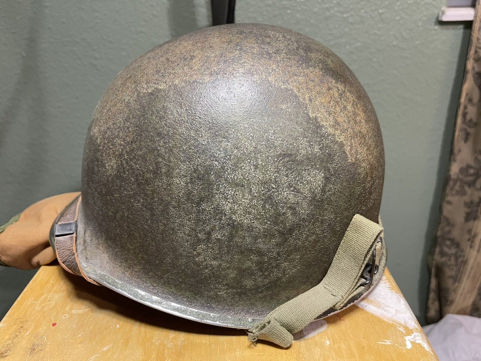 Original US Military M1 Steel Pot Helmet Liner WW2 WWII Marked