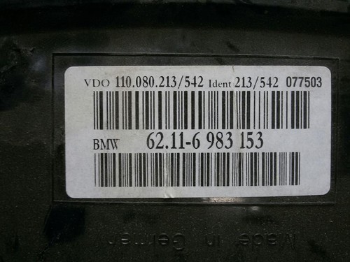 BMW 5er E61 62116983153 Tacho Kombiinstrument 2,0TD 120kw 204D4 BJ2006