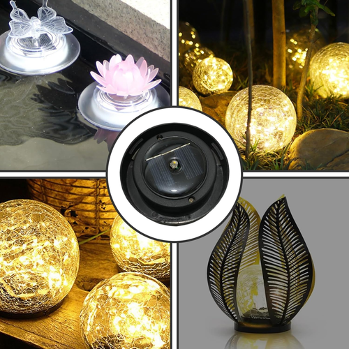 2PCS Replacement Solar Light Parts, 3.2" Waterproof Solar Light Replacement Top, - Picture 5 of 12