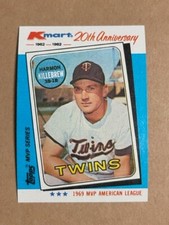 Harmon Killebrew ~ Kmart 1962-1982 20th Anniversary Baseball ~ Twins 1969 MVP