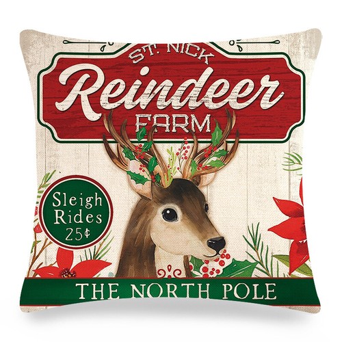 Silent Night Holy Night Xmas Throw Pillow Covers Winter Christmas Cushion Case - Picture 23 of 48