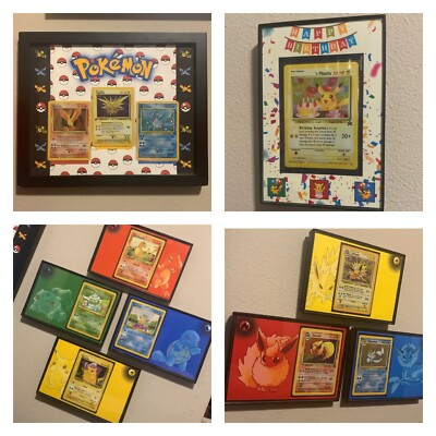 Framed Pokemon Card Display. Kanto Starters(CARDS NOT INCLUDED/FRAMES ONLY)  | eBay
