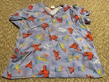 Sesame Street Scrub Top Elmo Make Me Laugh, Size XL , 2 Pocket