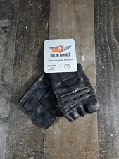 Dream Apparel Fingerless Leather Gloves GL2008-11 NEW MOTORCYCLE