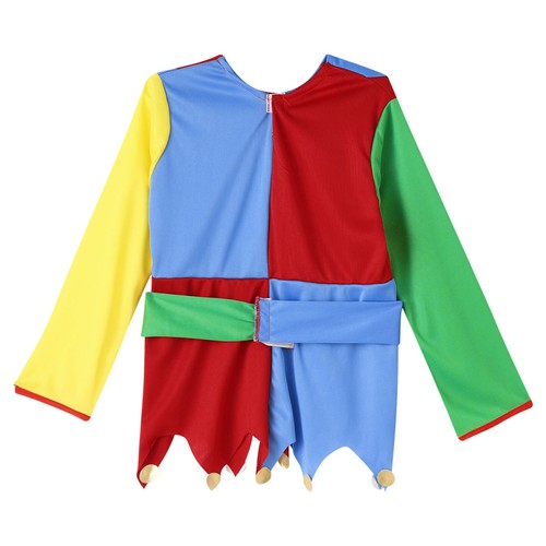 Unisex Kids Boys Clown Costume Set Outfit Halloween Costume Outfit Performance - Picture 17 of 29