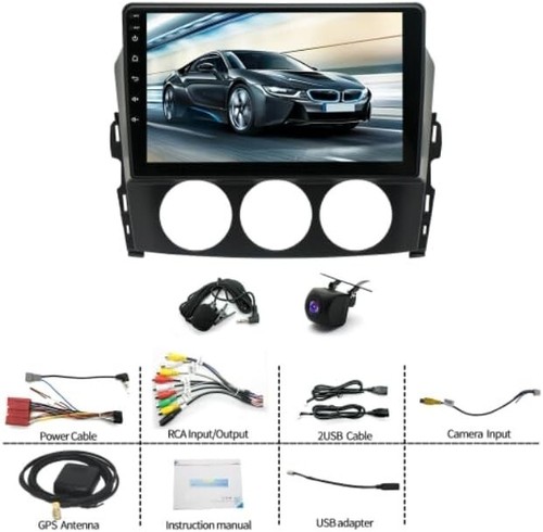 fit for Mazda MX-5 Radio Upgrade 2006-2021,9 Inch Touch Screen Car Stereo Multim - Foto 8 di 9