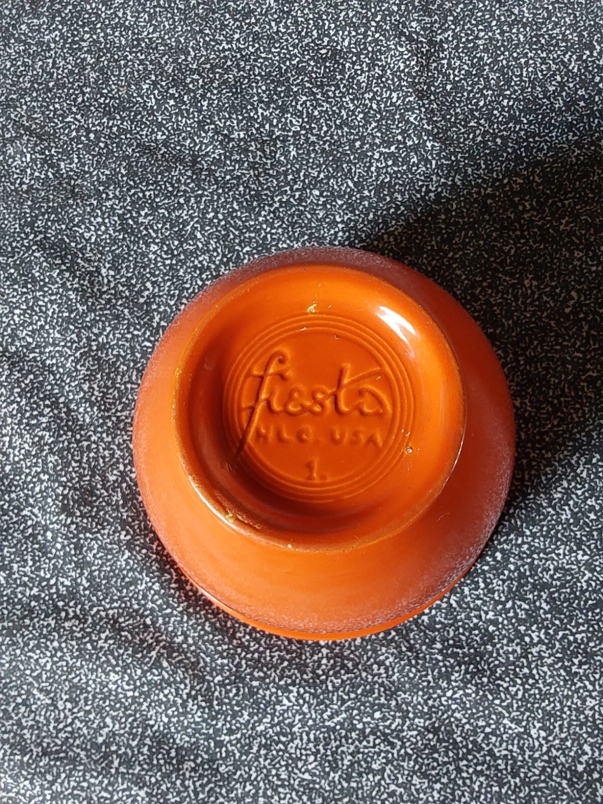 Vintage Red Fiesta #1 Nested Mixing Bowl in Perfect Condition- RARE-Inside Rings