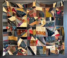 Antique crazy quilt 1910-1930