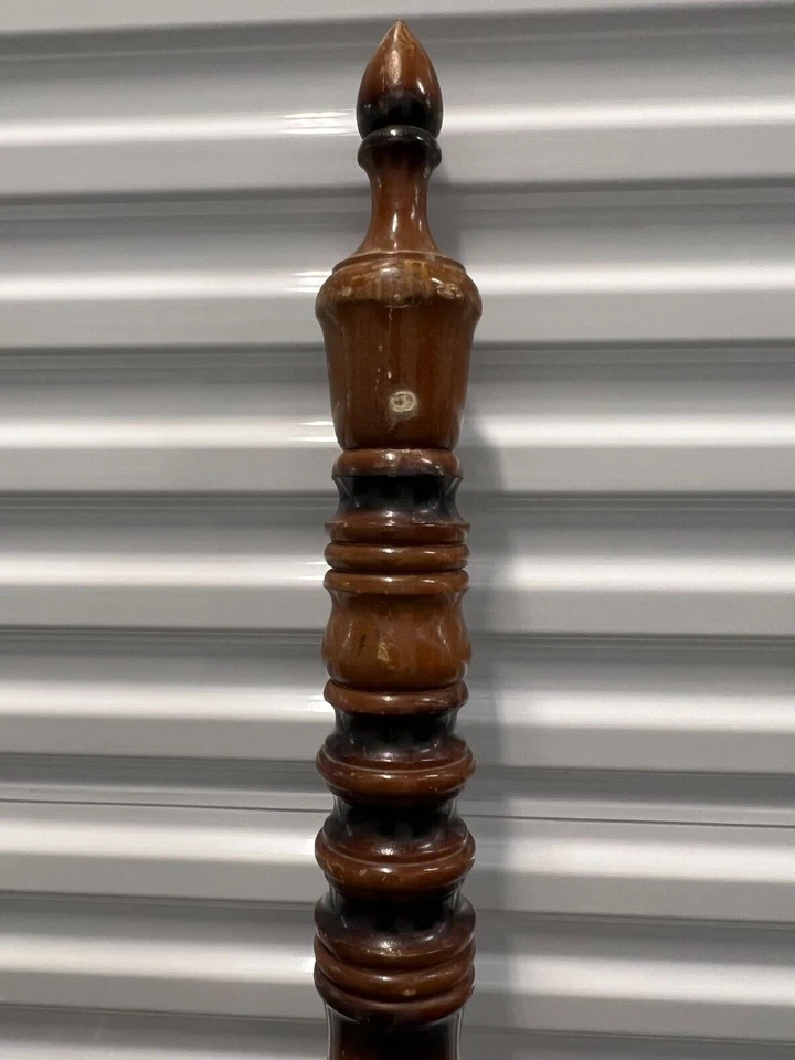 Antiguo póster de madera dura de caoba con cabecero cama queen (hecho en Puerto Rico) Foto 2 de 4