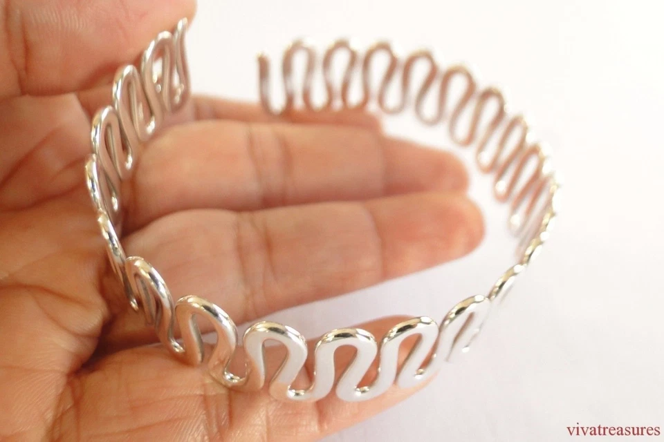 Brazalete brazalete de plata de ley 925 sin piedra Foto 4 de 4