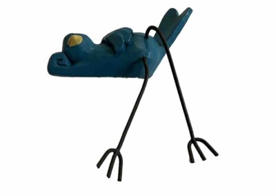 Bluebird Resting on shelf Wood Resin Bird Chilling