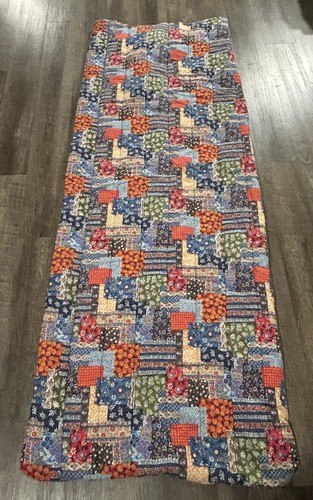 Saco de dormir pequeño vintage boho años 70 retazos cremallera broches de presión camping - Imagen 10 de 16