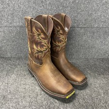 JUSTIN Driller 11" Square Steel Toe Work Boot Men's Size US 10.5 EE