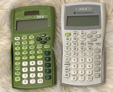 Texas Instruments 30 XIIB Scientific Calculator Green And White Color Set Of 2
