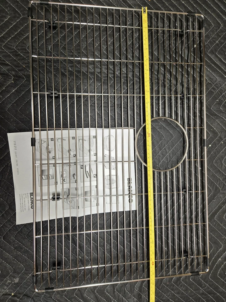 Rejilla de fregadero Attika de acero inoxidable blanco de 26 pulgadas ~ Modelo 231167 ~ ¡Nuevo! Foto 3 de 4