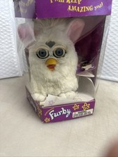 FURBY 1998 Tiger Electronics White Pet in original box 