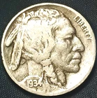 1934 D 5C INDIAN HEAD BUFFALO NICKEL EARLY US TYPE COIN NICE COLOR