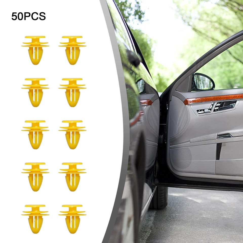 For Volvo S80 S40 S60 C30 C70 Panel Clips Fasteners Replacement Yellow - Imagem 3 de 4