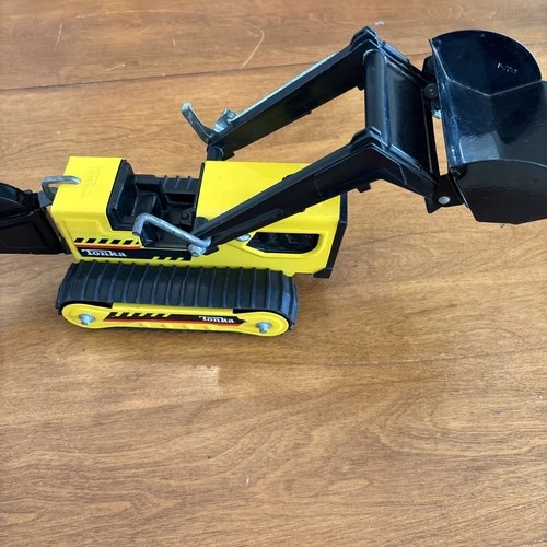 Metal Tin Tonka Toy Yellow Front End Loader Backhoe Excavator pressed steel🔥🔥