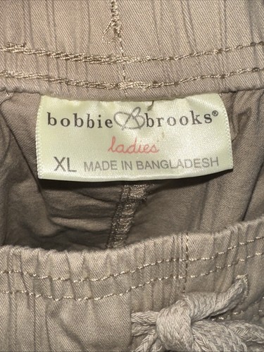 Ladies Khaki Cotton Capris New Size XL Elastic Draw String Waist C22 - Picture 10 of 10