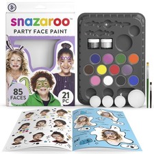 Snazaroo Face Paint Kit Party Pack 1180100 Water Based Colors Glitter