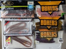 Evergreen Worm Set Lure Fishing Soft Plastic Baits Assorted Sizes