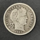 1913 P Barber Silver Dime 90% Silver