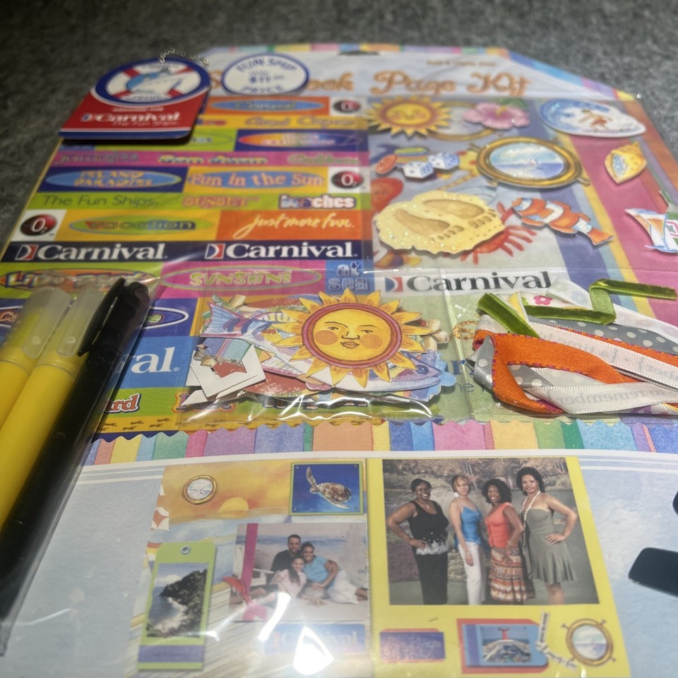 Scrapbook Page Kit Caribbean Carnival Cruise Lines Theme Vacation ...