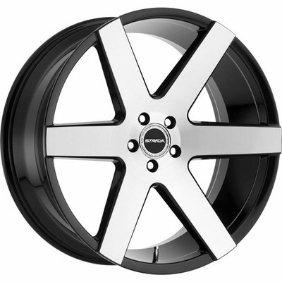 22x9.5 Black Machine Wheels Strada S60 Coda 6x5.5/6x139.7 24 (Set of 4)  87.1