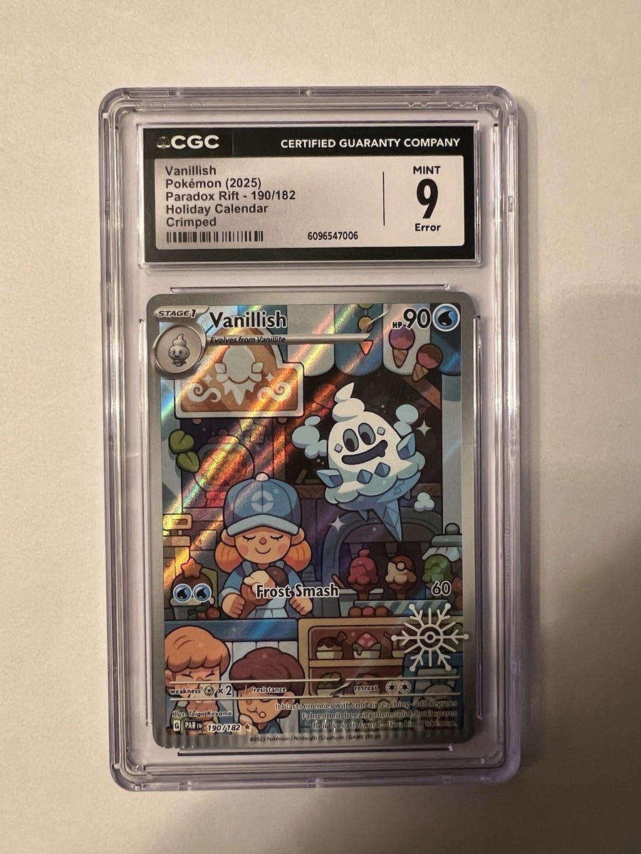 CGC 9 Error Crimped - Vanillish 190/182 (Holiday Promo) | eBay