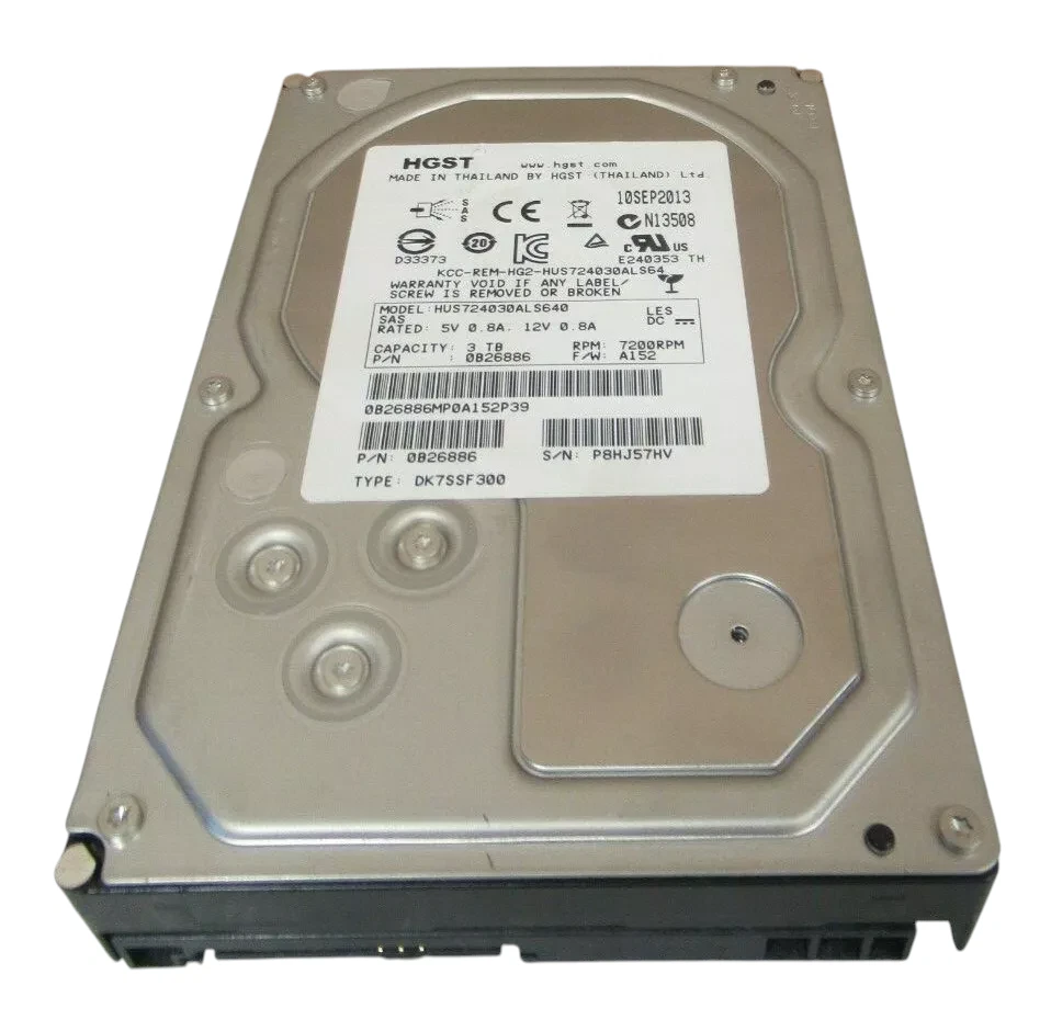 HGST Ultrastar 7K4000 3TB 3.5″ SAS 6Gb/s 7.2K 64MB Server HDD HUS724030ALS640 - Image 2 of 4