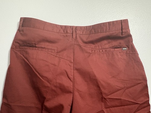 Volcom Flat Front Shorts Brick Red Size 36 - Picture 6 of 8