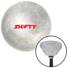 Red Shifty Clear Retro Metal Flake Shift Knob w/ M16x1.5 Insert Shifter Auto