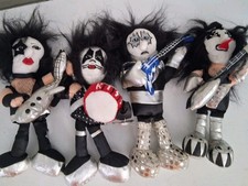 Juego completo de figuras de muñeca de peluche KISS Bean Bag Highlight 1998 vintage con etiqueta